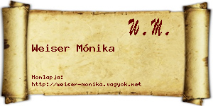 Weiser Mónika névjegykártya
